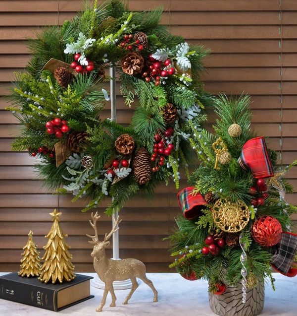 2023 クリスマスリース Xmas wreathe tree & Gift | ベル・フルール 