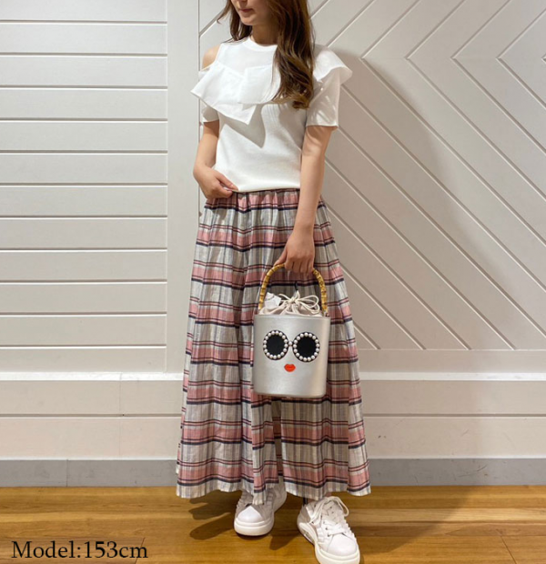 販売価格【tricot COMME des GARCONS】チェック柄フレアスカート　M スカート