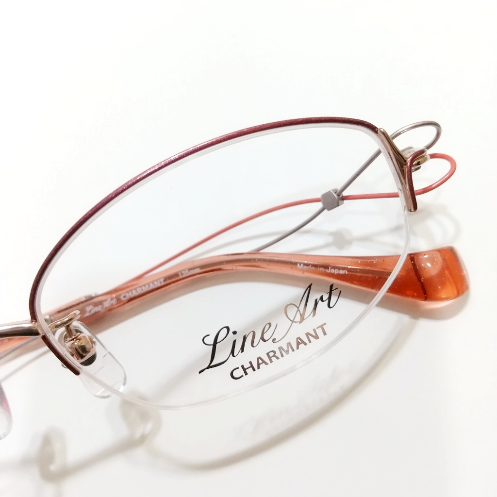 Line Art ラインアート 眼鏡 メガネ フレーム レディース 最高のかけ心地 形状記憶 XL1694-RG-51 度付可 パープル 